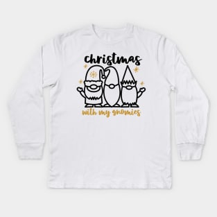 Christmas with my gnomies Kids Long Sleeve T-Shirt